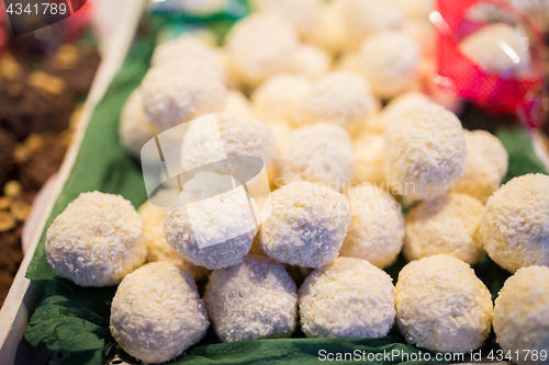 Image of coconut cookies on stall