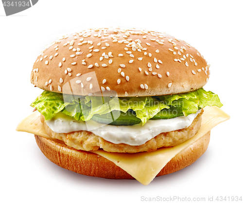 Image of fresh chicken burger