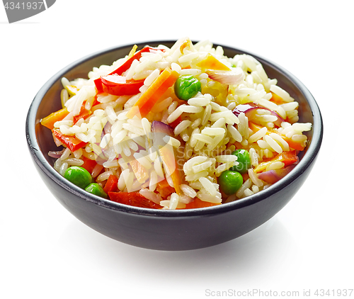 Image of bowl of rice and vegetables