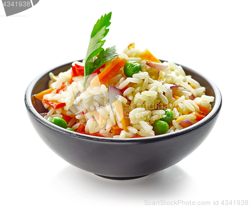 Image of bowl of rice and vegetables