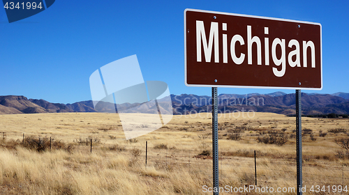 Image of Michigan brown road sign