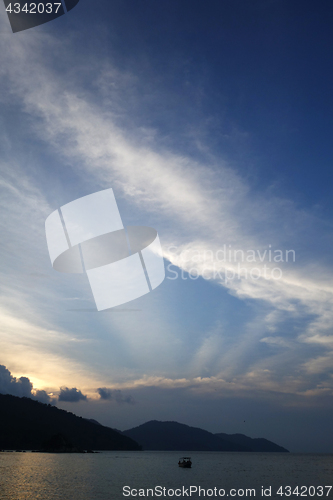 Image of Fishing boats and sunset in Penang