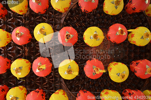 Image of Colorful of lantern in Chinese Temple Penang, Malaysia