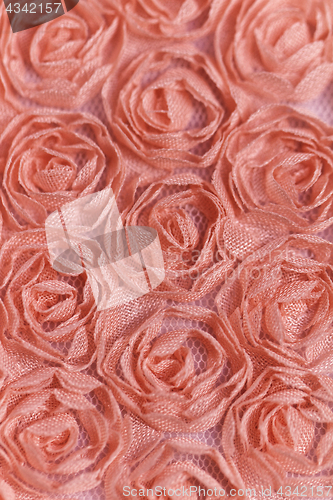 Image of Peach-colored roses material