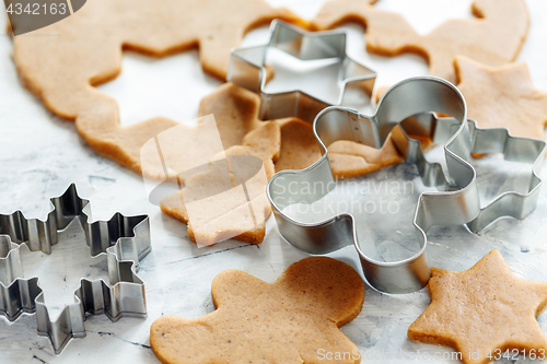 Image of Metal cookie cutters for gingerbread.