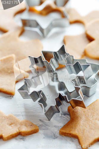 Image of Cookie cutters for Christmas cookies.