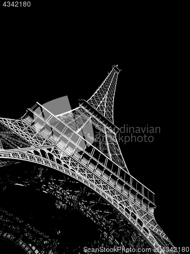 Image of View of the Eiffel tower in Paris.