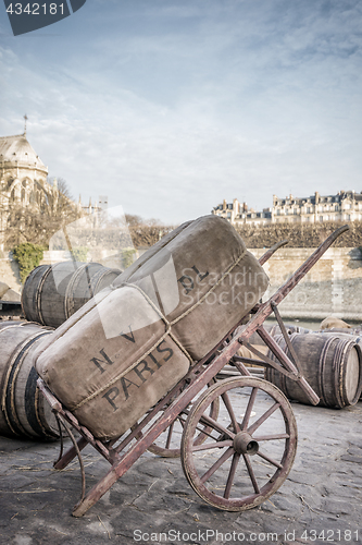 Image of Docks of Notre Dame Cathedral in Paris 