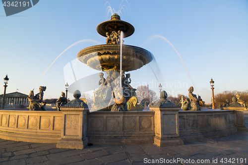 Image of Fountain at Place de la Concorde in Paris 