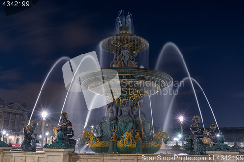 Image of Fountain at Place de la Concorde in Paris 