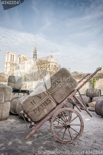 Image of Docks of Notre Dame Cathedral in Paris 