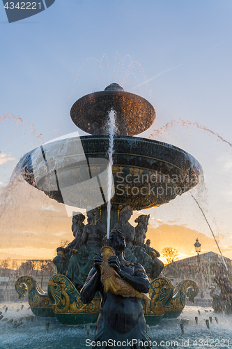 Image of Fountain at Place de la Concorde in Paris 