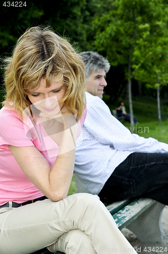 Image of Mature couple having relationship problems