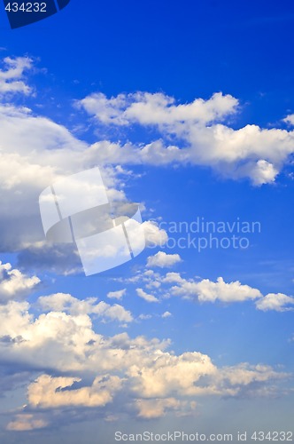 Image of Blue sky with white clouds