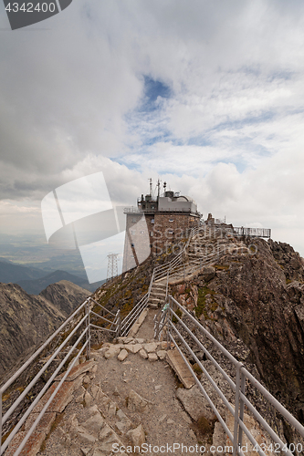 Image of Upper station of the cable railway on Lomnicky Stit peak in High Tatra mountains