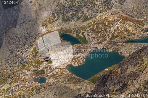 Image of Photo of beautiful lakes in High Tatra Mountains, Slovakia, Europe