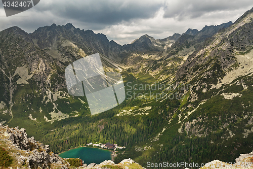 Image of Popradske pleso lake valley in High Tatra Mountains, Slovakia, Europe