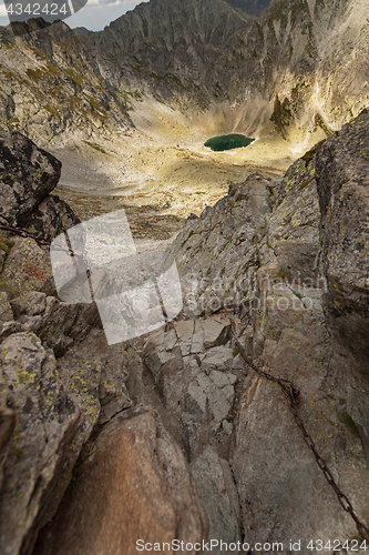 Image of Photo of Mlynicka dolina and Capie pleso lake in High Tatra Mountains, Slovakia, Europe