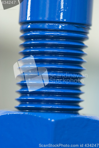 Image of Blue nut and bolt