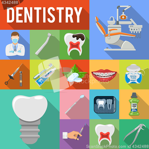 Image of Set Dental Services Icons