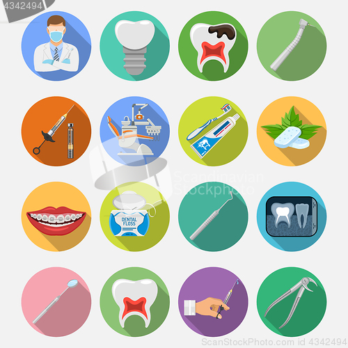 Image of Set Dental Services Icons