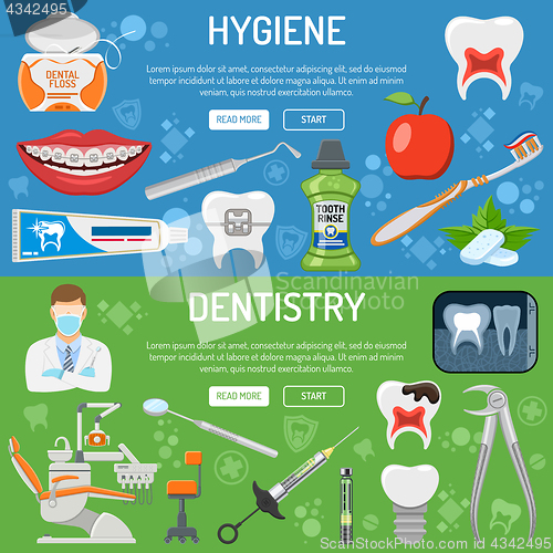 Image of Dental Services banner and infographics