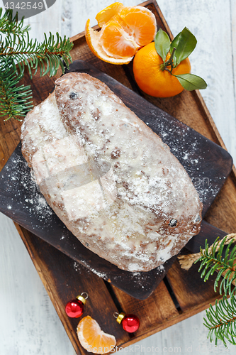 Image of Traditional Christmas Stollen.