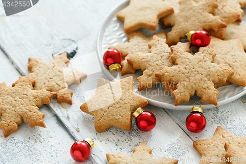 Image of Traditional gingerbread cookies for Christmas.