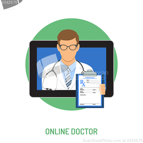 Image of online doctor concept