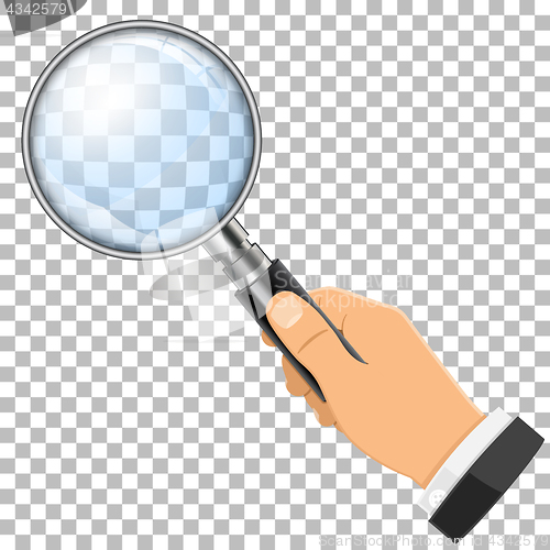 Image of Magnifying Glass in Hand