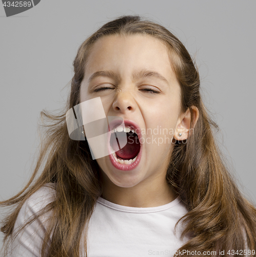 Image of Little girl with open mouth