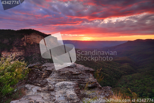 Image of Views over the Jamison Valley Blue Mountains Australia