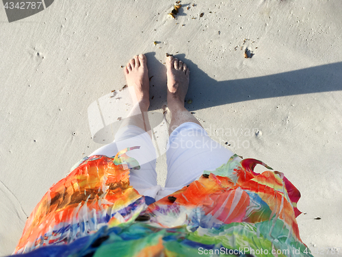 Image of Sandy feet on the beach