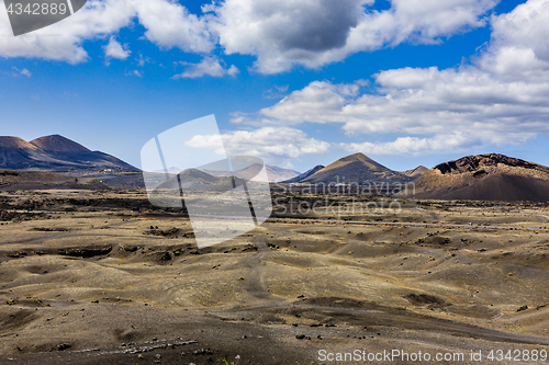 Image of Beautiful colors in the volcanic landscape of Lanzarote.