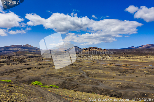 Image of Beautiful colors in the volcanic landscape of Lanzarote.