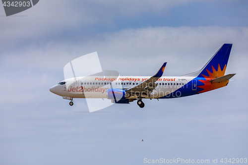 Image of ARECIFE, SPAIN - APRIL, 15 2017: Boeing 737-300 of Jet2holidays 