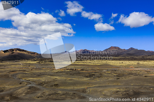 Image of Beautiful colors in the volcanic landscape of Lanzarote.