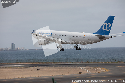 Image of ARECIFE, SPAIN - APRIL, 15 2017: AirBus A330-200 of AirEuropa la