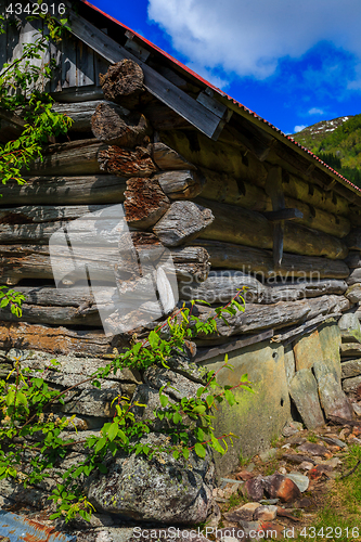 Image of An old building of an old notched seals in beautiful natural sur