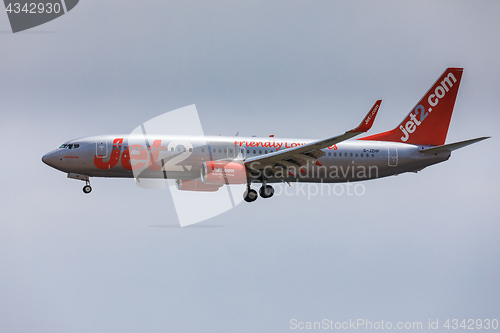 Image of ARECIFE, SPAIN - APRIL, 16 2017: Boeing 737-800 of Jet2 with the