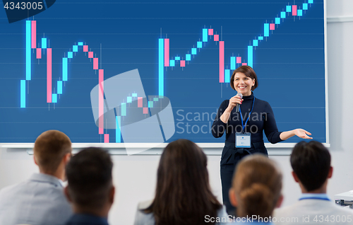 Image of group of people at business conference or lecture