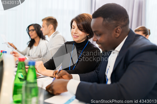 Image of business team at international conference