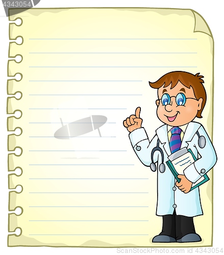 Image of Notepad page with doctor theme 2