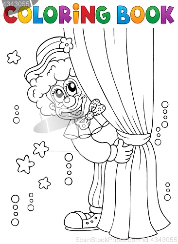 Image of Coloring book clown thematics 1