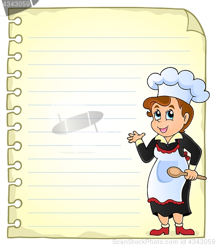 Image of Notepad page with chef theme 3