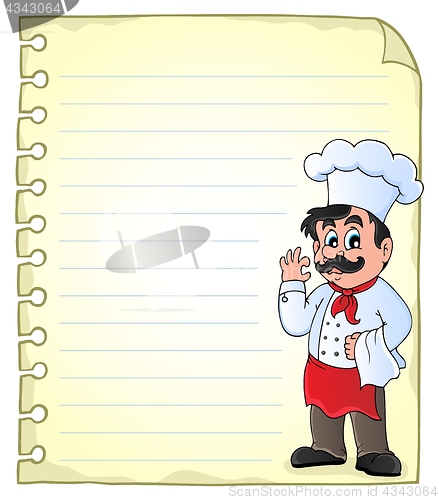 Image of Notepad page with chef theme 2