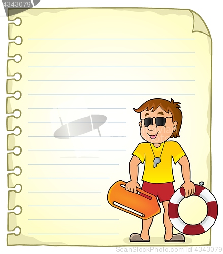 Image of Notepad page with life guard