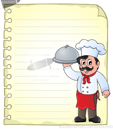 Image of Notepad page with chef theme 1