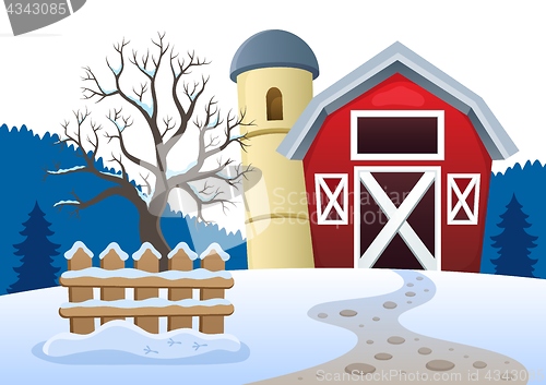 Image of Winter farmland theme 2