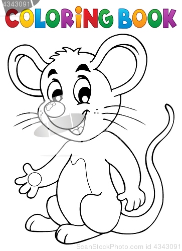 Image of Coloring book happy mouse